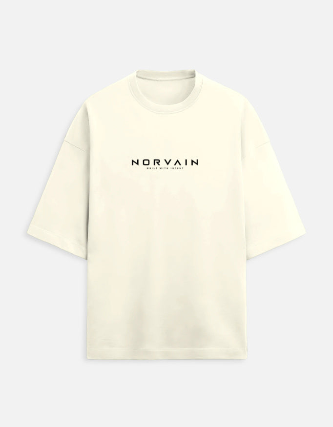 NORVAIN NORTH purple oversized T-shirt with minimal front branding